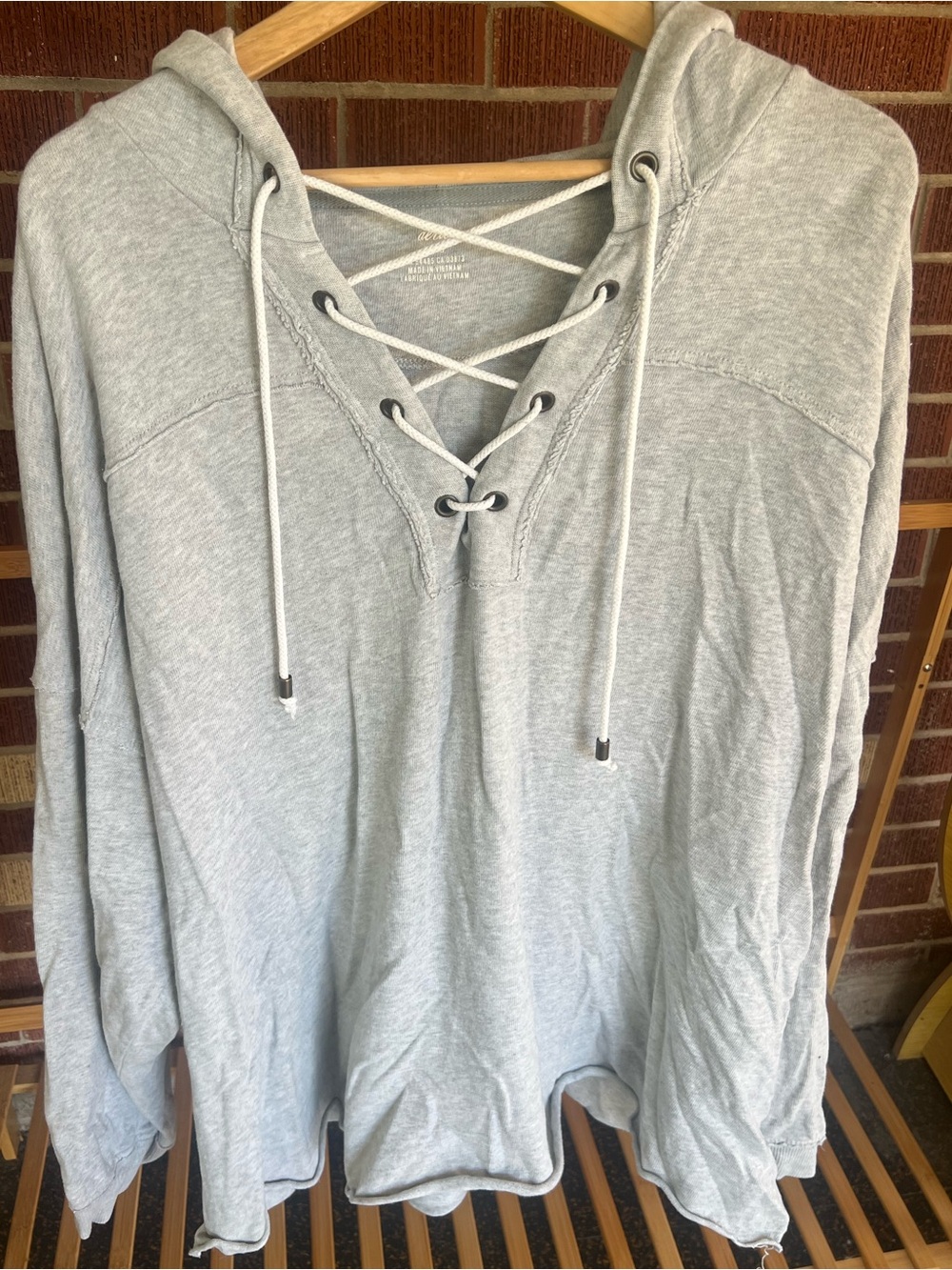 Aerie lace-up hoodie